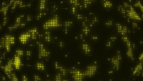 abstract technology data background digital network light glow neon pixel dots motion graphics visual effect environment matrix gradient grid animation computer 4k yellow