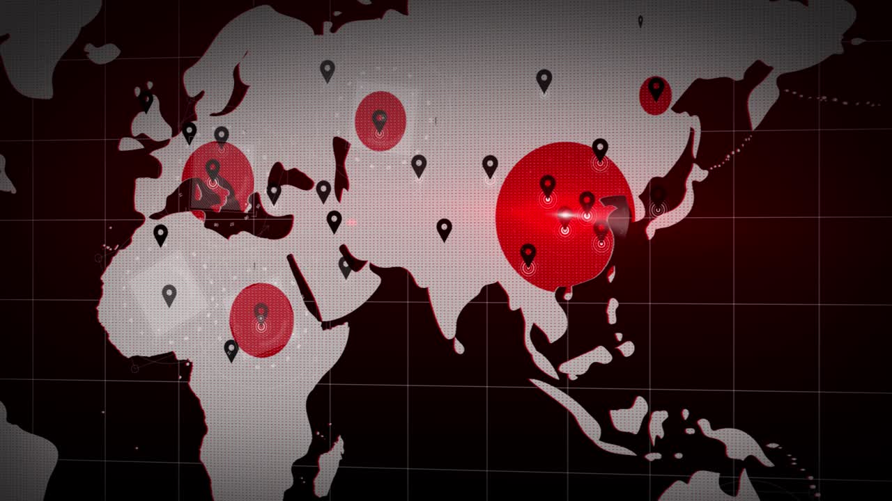 코로나 바이러스 코비드-19 세계 지도