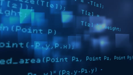 Program codes and square patterns