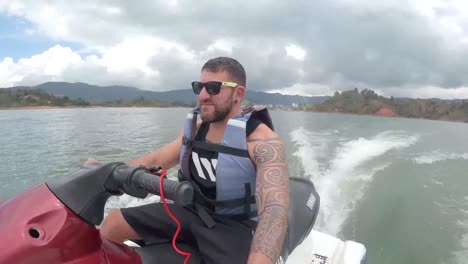 driving a jet ski in first person