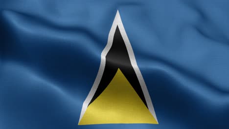 waving loop 4k national flag of saint lucia