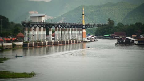 industrial area of waterfront harbor in small town in thailand