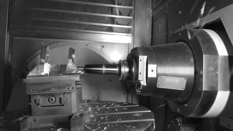 máquina de fresado cnc para el trabajo de metales.