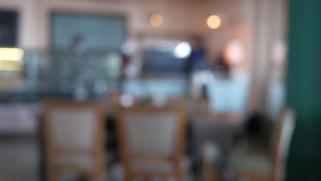 blurred cafe interior