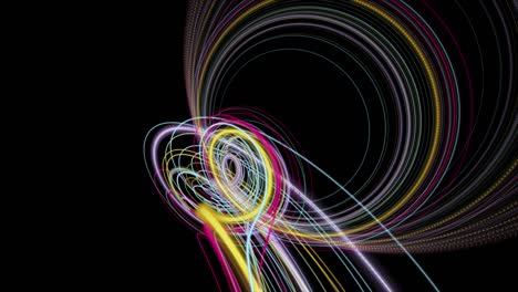 futuristische animation mit streifenwellenobjekt in slowmotion, 4096x2304 schleife 4k