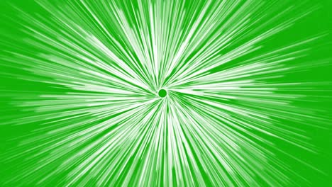 light streaks towards center motion graphics with green screen background