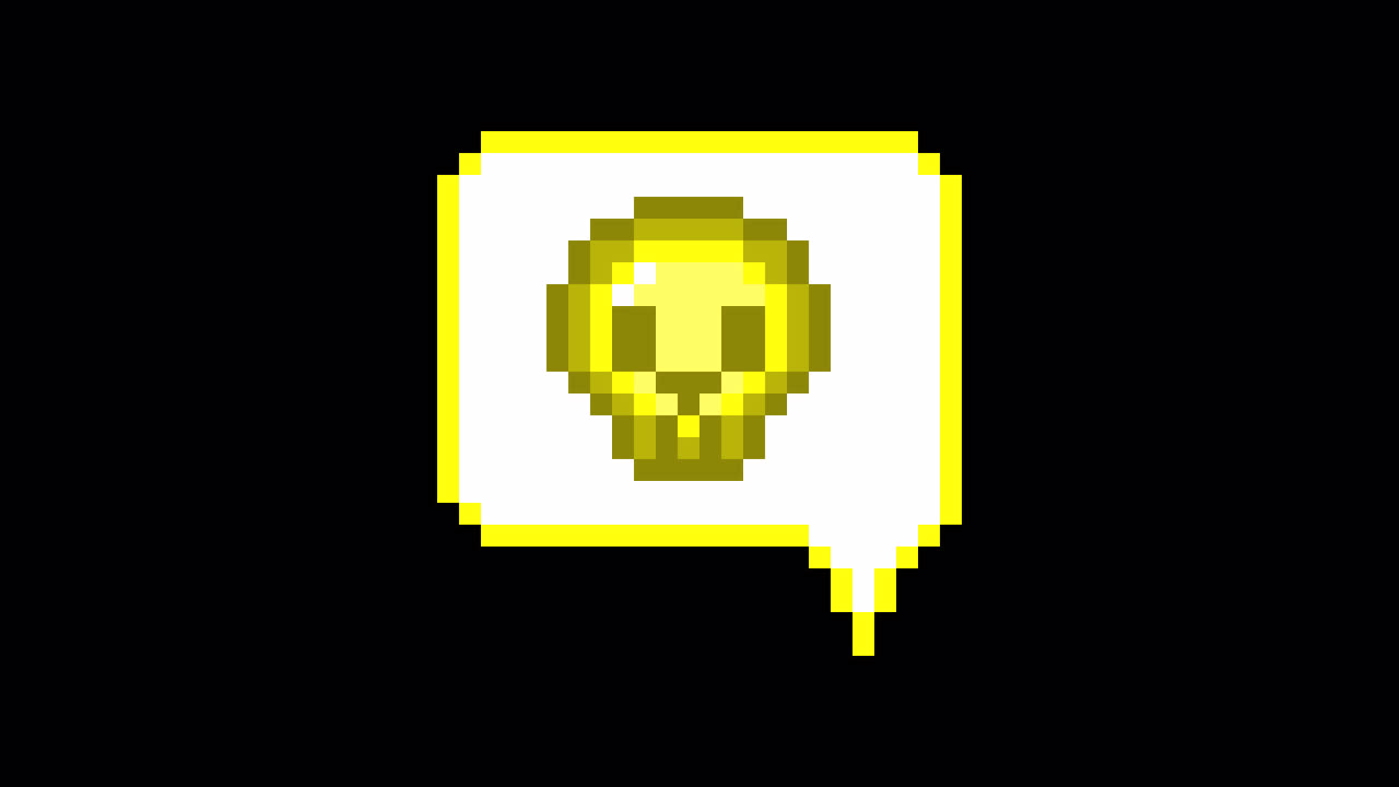 Pixel art animation icon speech bubble scull (3)