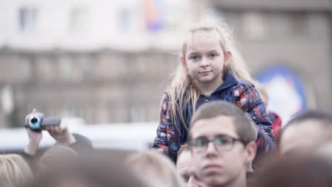 children at a public gathering