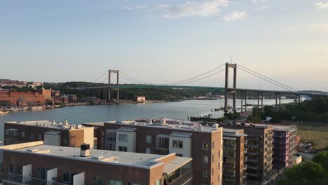 View-from-a-rooftop-in-Gothenburg,-Sweden