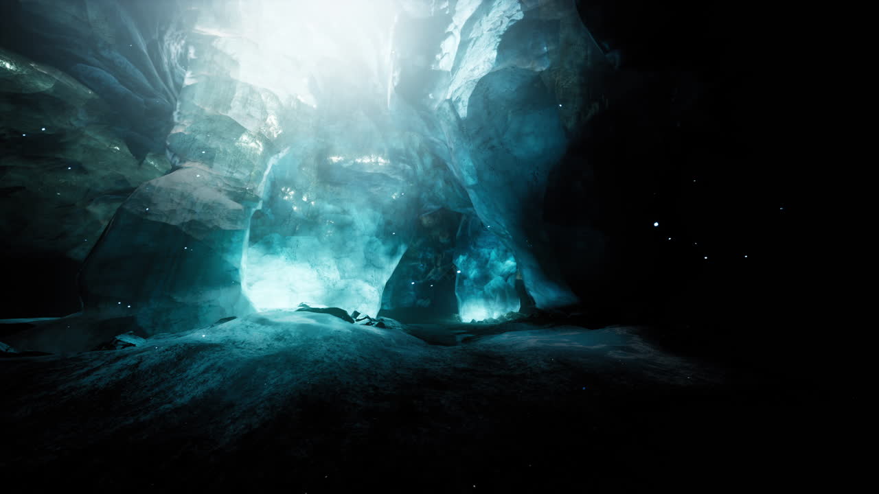 Glowing Ice Cave