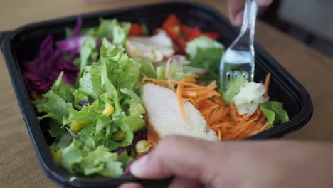 chicken salad in to-go container