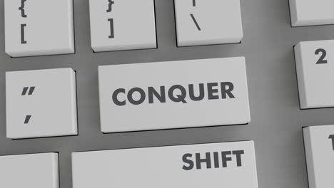 conquer button pressing on keyboard