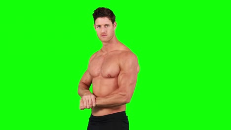 Muscular-man-posing-for-camera