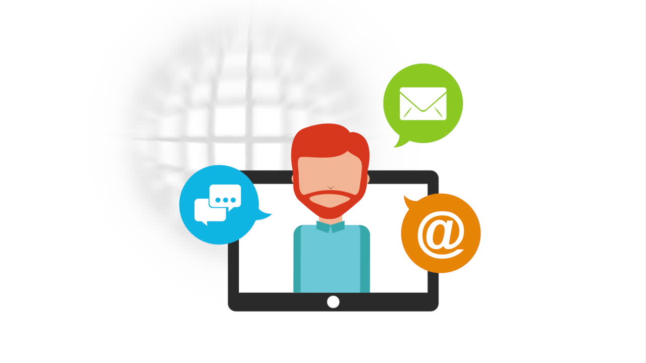 marketing sui social media con l'utente e il tablet