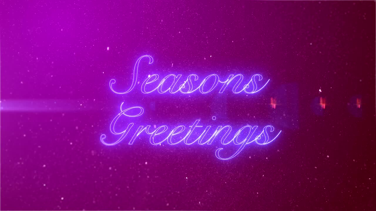 레트로 핑크 눈 덮인 배경에 크리스마스 유형