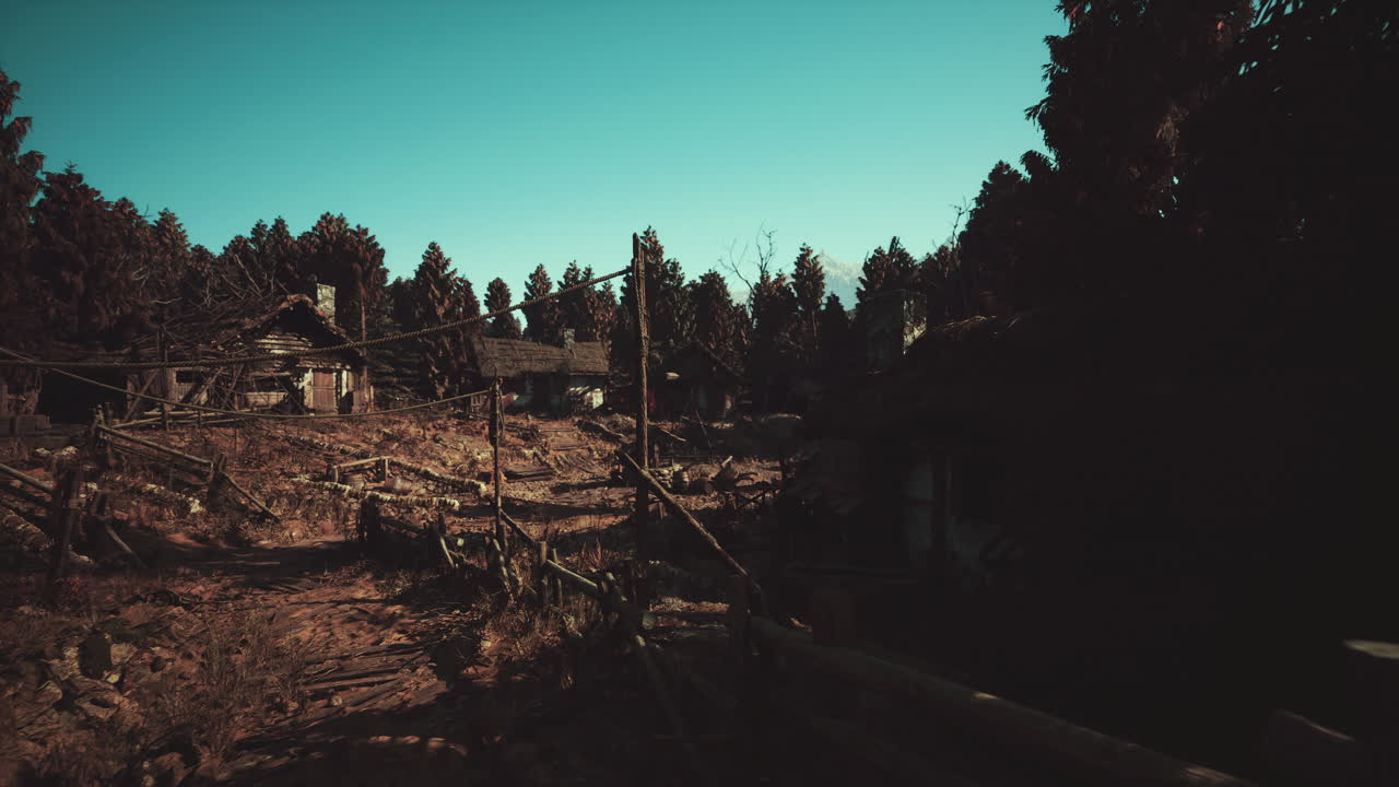 Broad horizon with winding fences and textured terrains under bright sky
