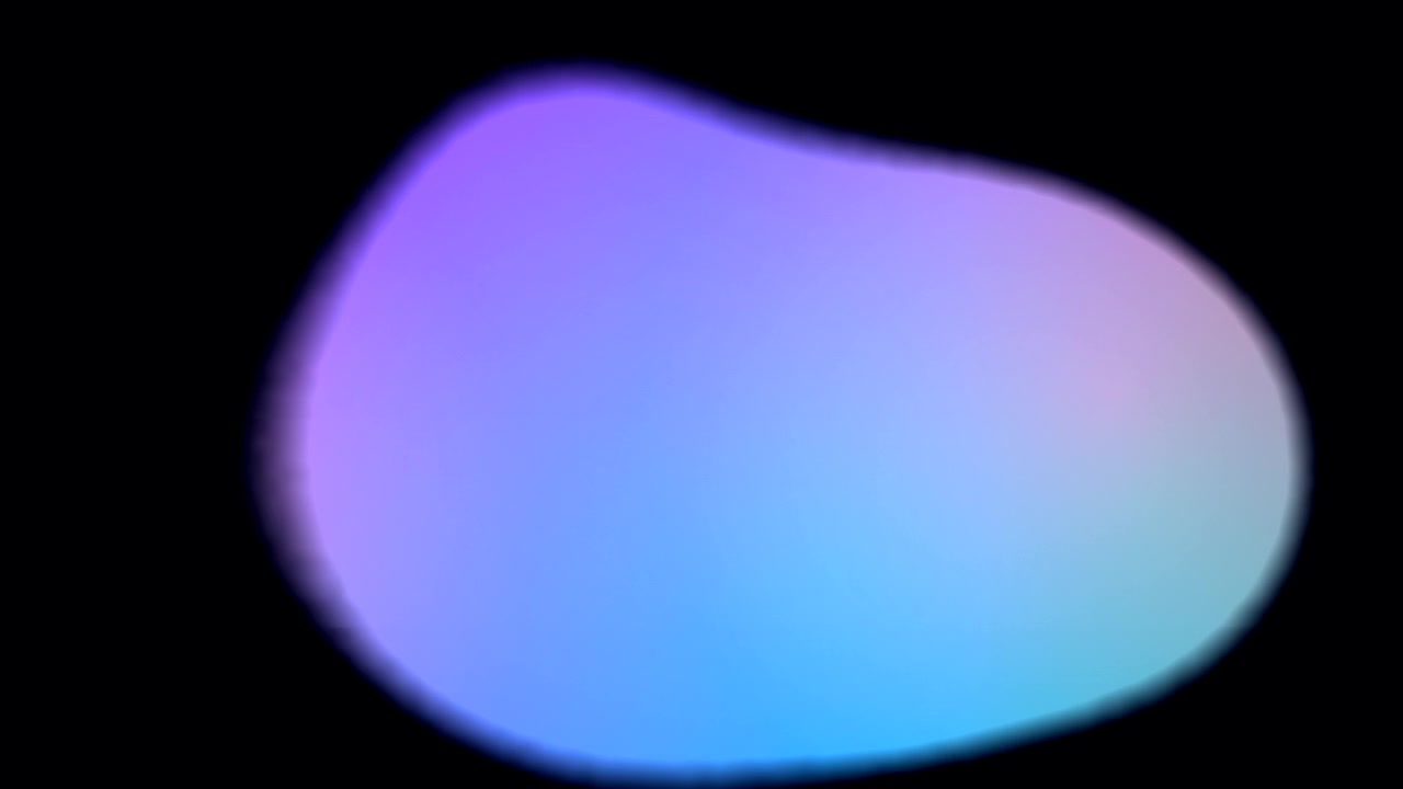 Abstract Gradient Light Shapes Moving on Black Background