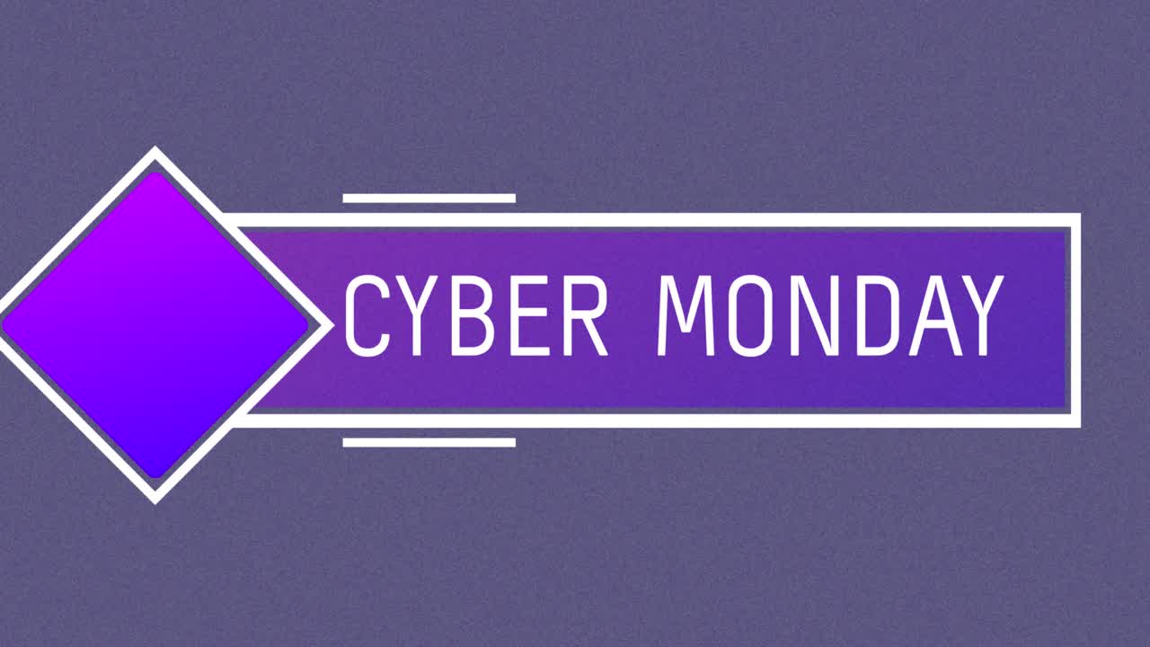 cyber lunes texto sobre boom y zap texto en burbujas de habla contra fondo púrpura