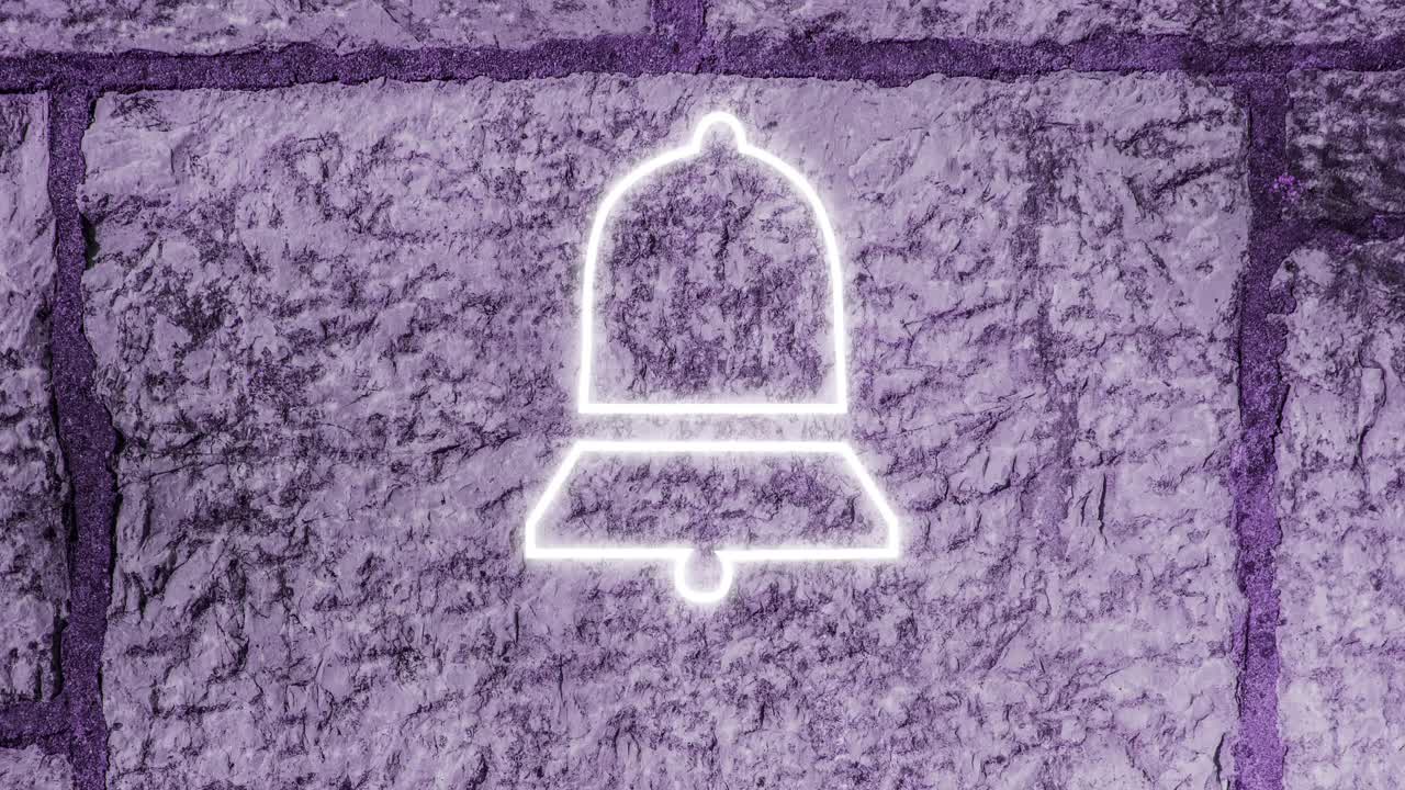 벽돌 벽 4k에 네온 표지판을 내려 놓습니다.