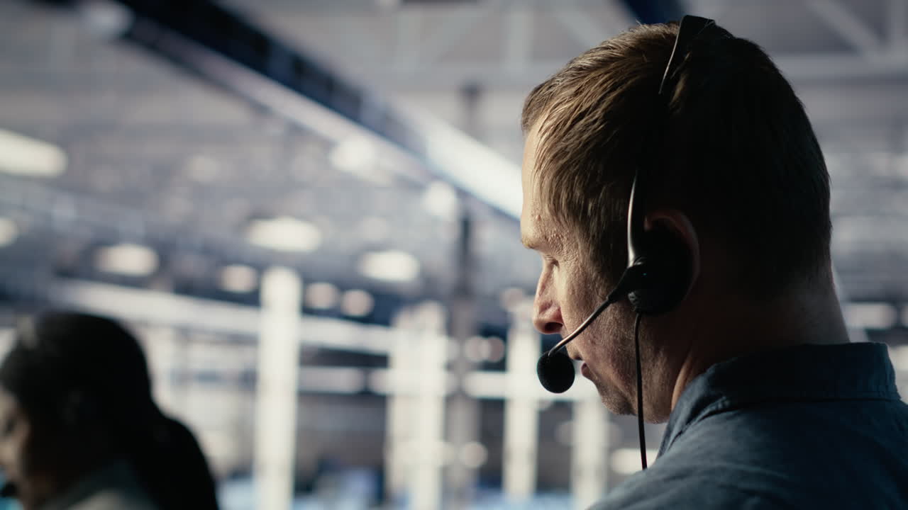 Data Center Technician Using Ai On Tablet To Help Customers Resolve Problems