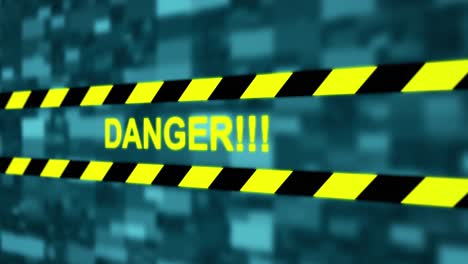 danger message pixel computer screen animation close up