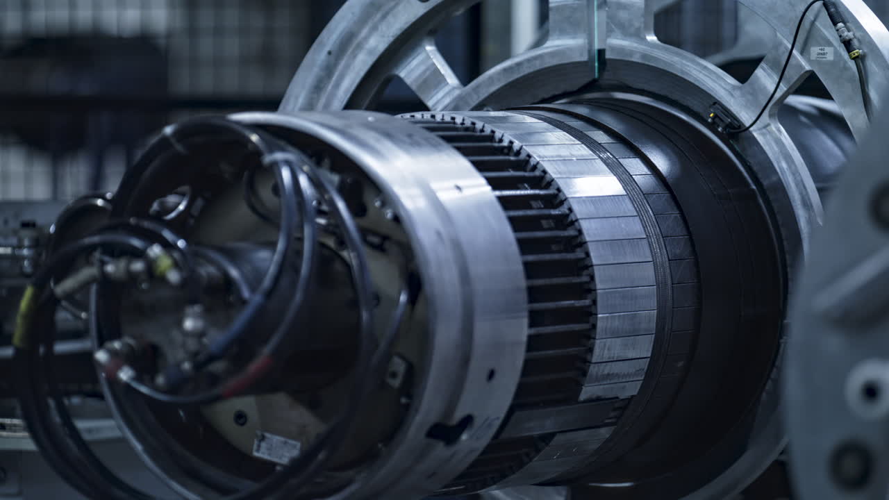 Macchinario automatico dettagliato per la produzione di pneumatici in gomma con cavi in una fabbrica tecnologica.