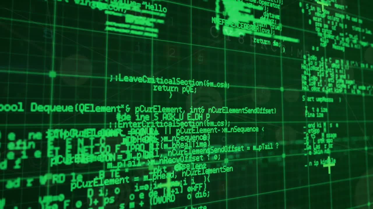 animación del procesamiento de datos sobre la red