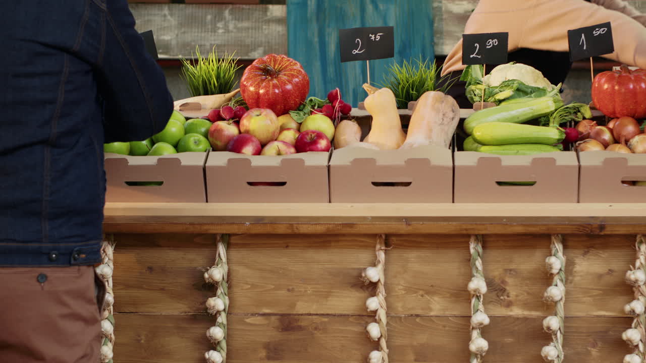 Fresh Produce at a Market Stand