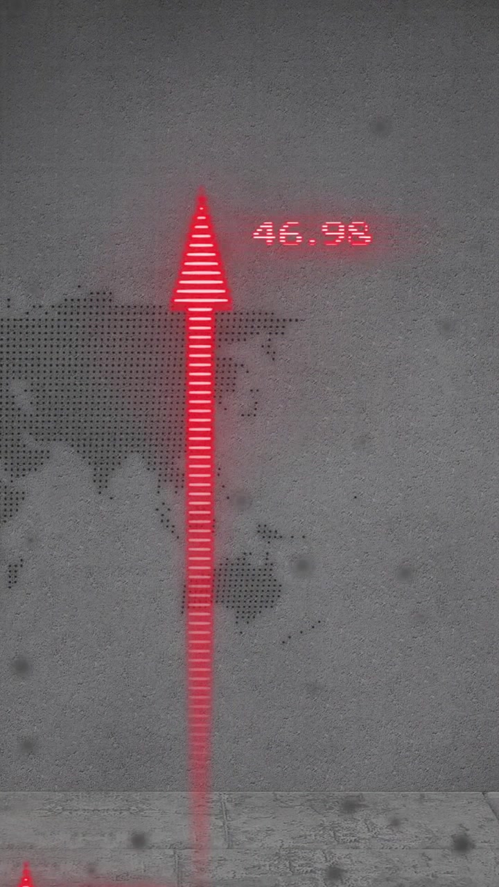 Animation of data processing and arrows over world map and globe