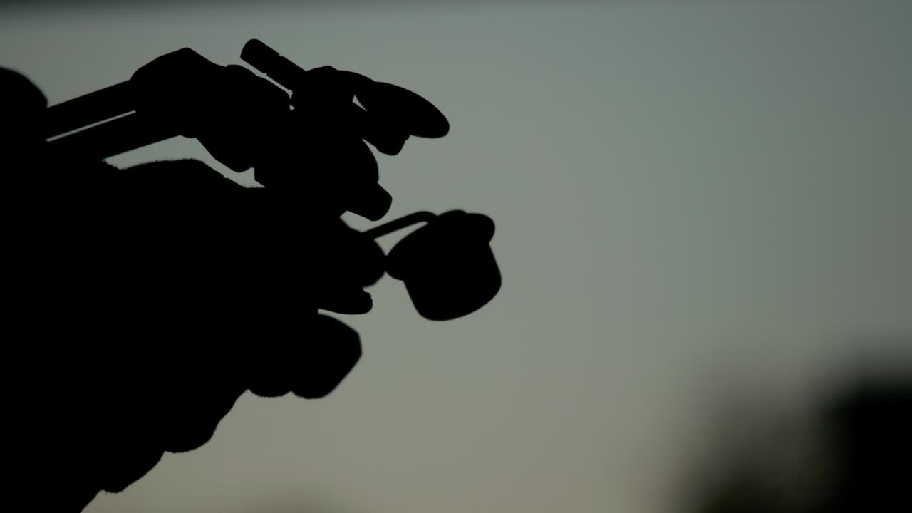 불꽃 절단기 점화, 클로즈업, 실루엣