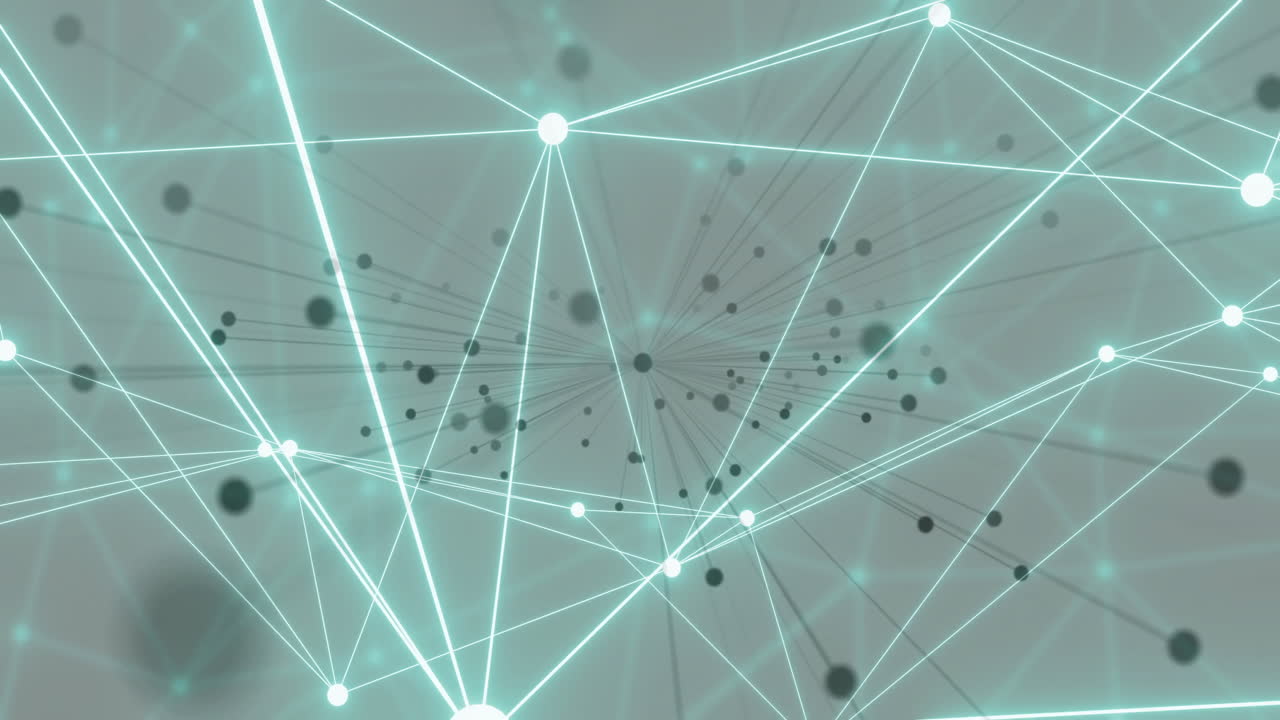 animación de la red de conexiones sobre fondo blanco