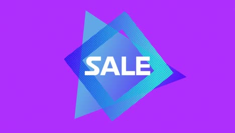 Sale-graphic-in-blue-shapes-on-purple-background