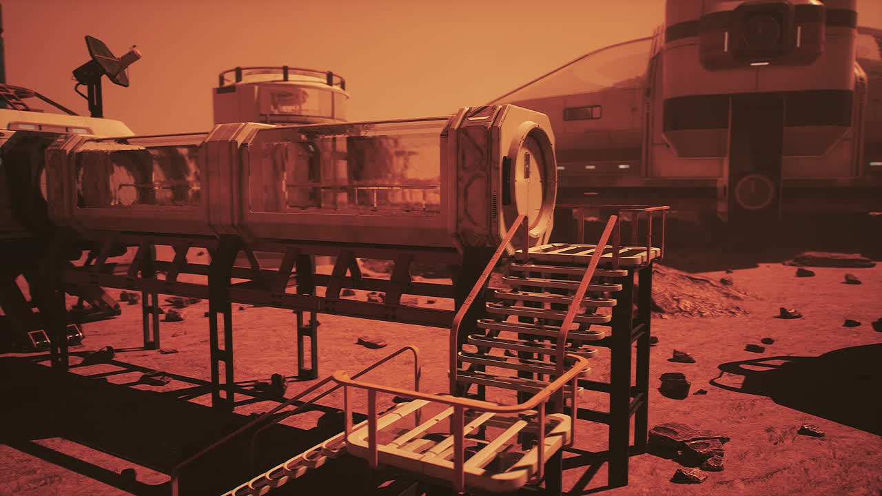 A Futuristic Martian Base