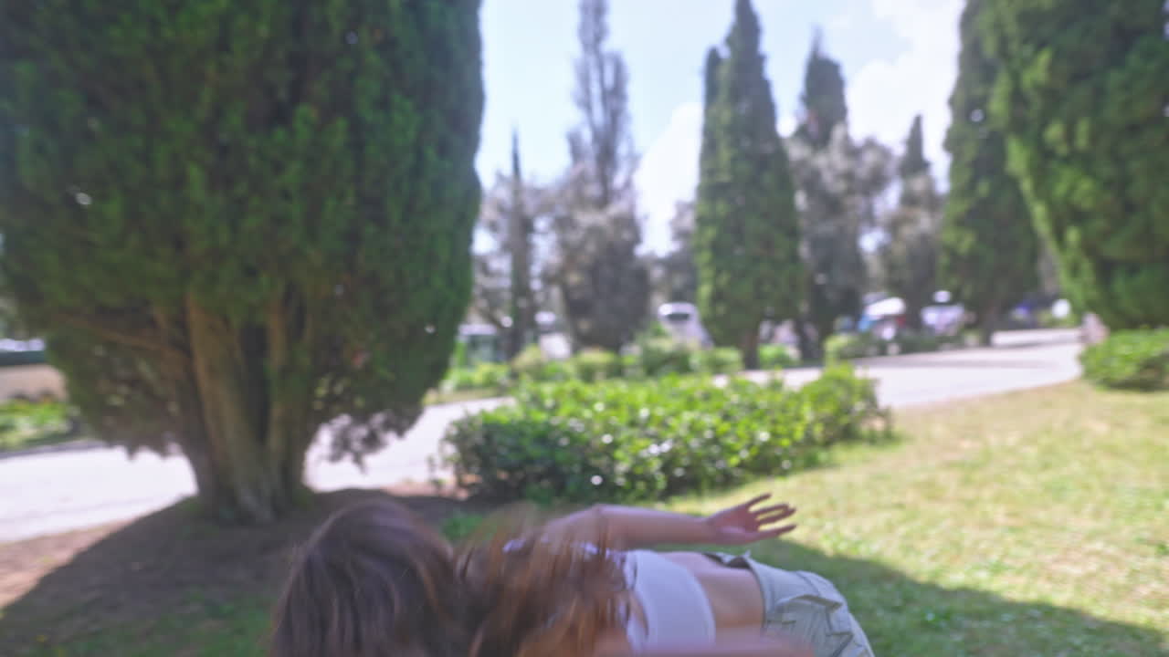 Woman Dancing in a Park