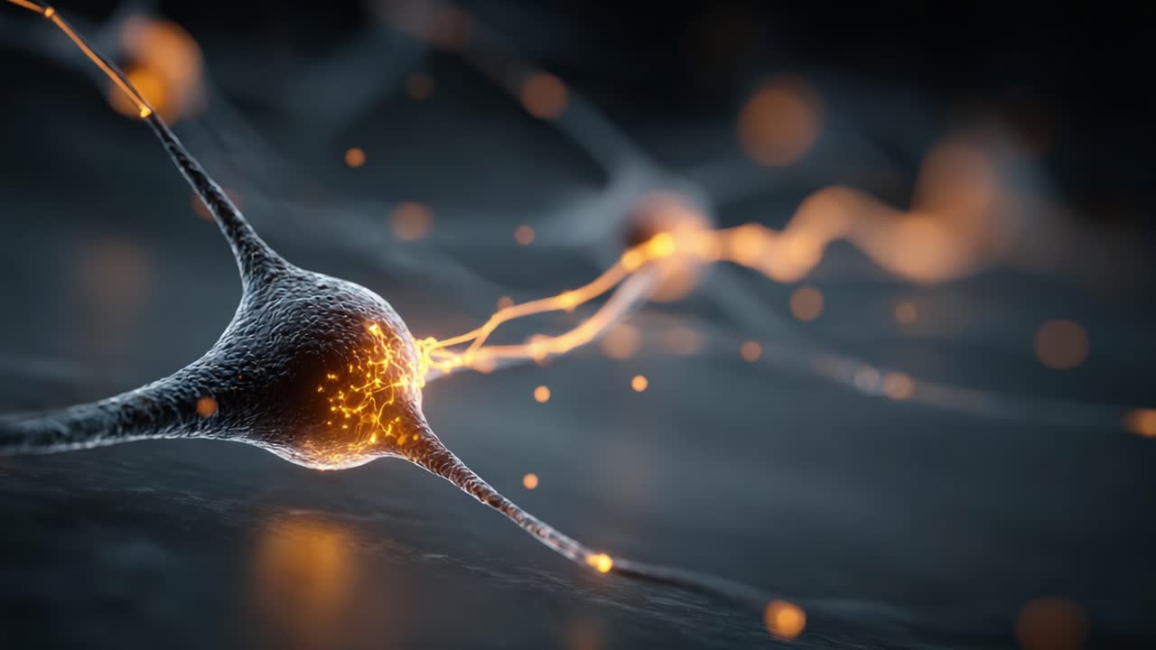 A Beautiful Visual Representation of Neurons, Showcasing Intricate Synaptic Connections and the Flow of Electrical Impulses in the Nervous System