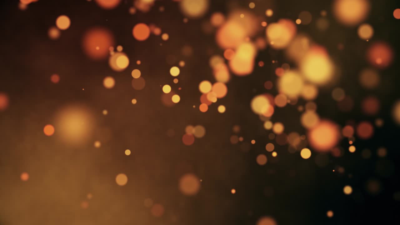 superposición animada con luces doradas bokeh, bucle sin costuras.