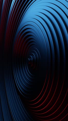 blue and red background with circular design in the center. vertical looped animation