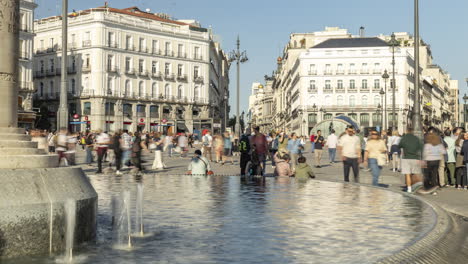 timelapse of the madrid central street scene