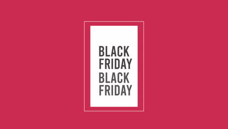 modern and repeat black friday text in frame on red gradient