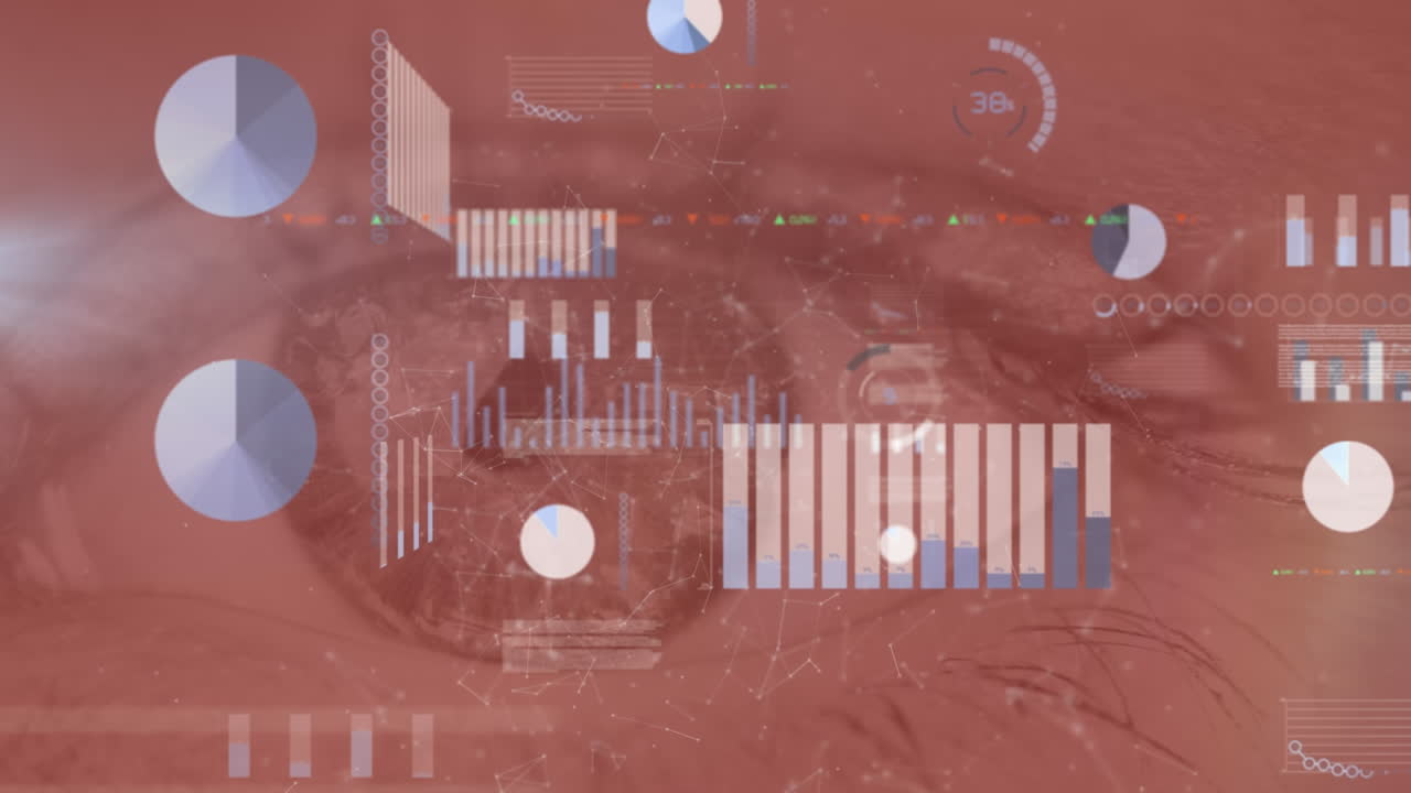 animación del procesamiento de datos sobre el ojo