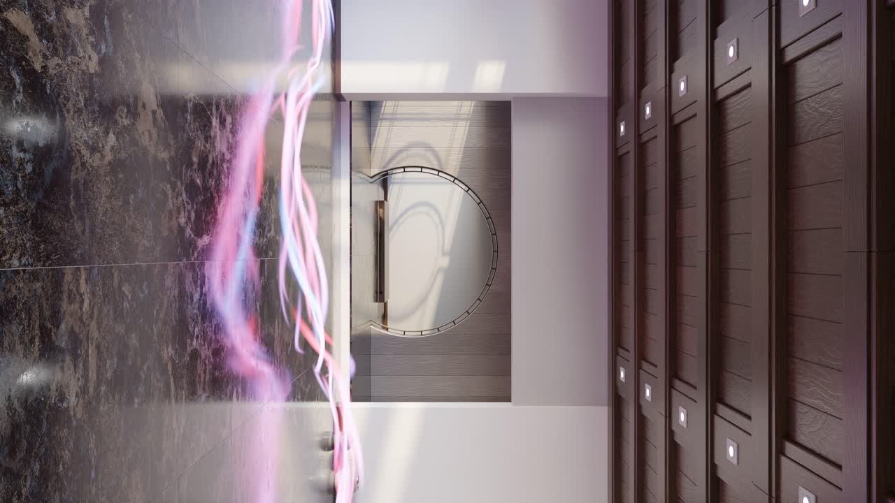 천연 빛에 의해 조명 된 에테리얼 댄스 스튜디오 수직