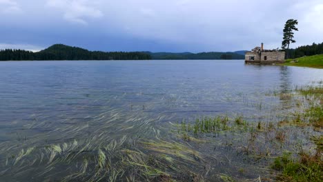 water landscape and moving clouds