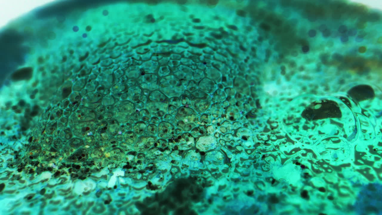 Abstract Macro Photography of Colorful Liquid