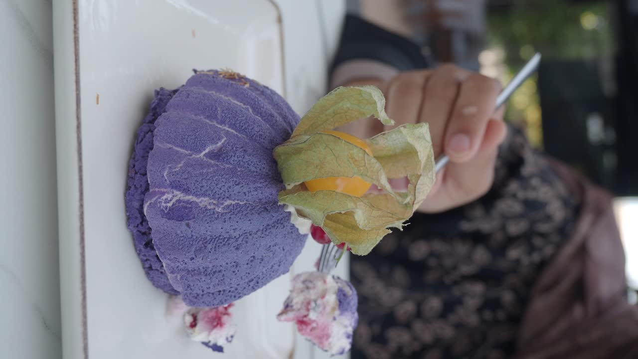 Purple Dessert with Physalis