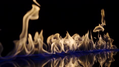 Colorful flames on a dark background