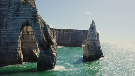 coastal cliffs of etretat, france