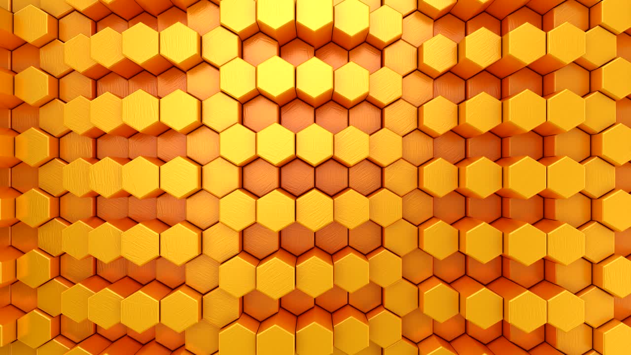 los hexágonos forman una onda