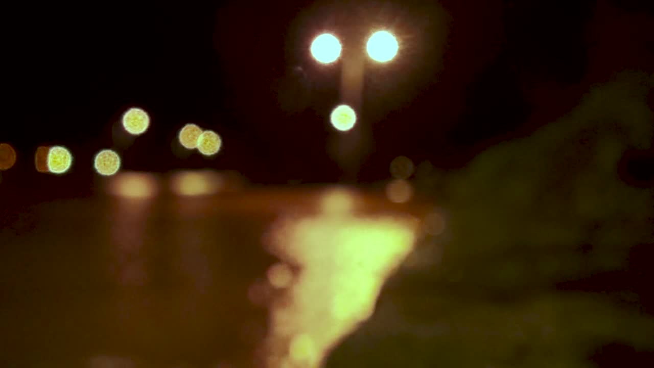 Flood at Night in City Street