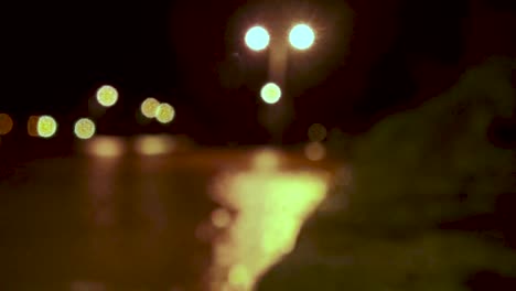 flood at night in city street
