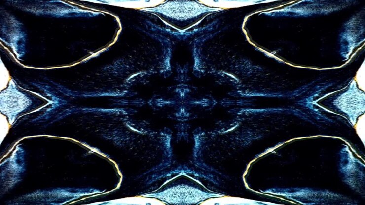 Unique colorful kaleidoscope fractal marble pattern motion background.